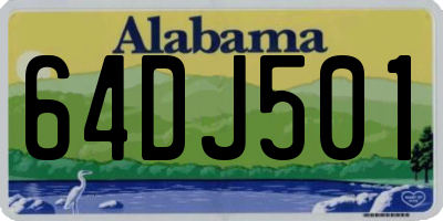 AL license plate 64DJ501