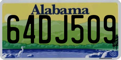 AL license plate 64DJ509