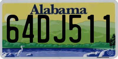 AL license plate 64DJ511