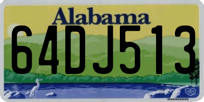 AL license plate 64DJ513