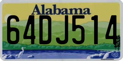 AL license plate 64DJ514
