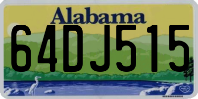 AL license plate 64DJ515