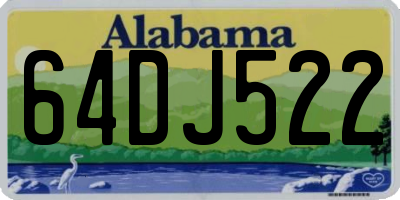 AL license plate 64DJ522