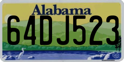 AL license plate 64DJ523