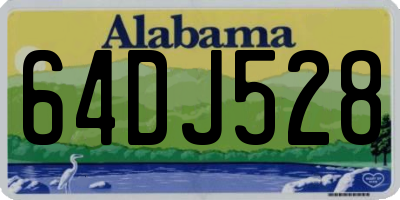 AL license plate 64DJ528
