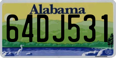 AL license plate 64DJ531