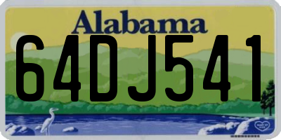 AL license plate 64DJ541