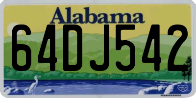 AL license plate 64DJ542