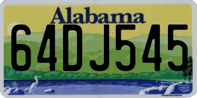 AL license plate 64DJ545