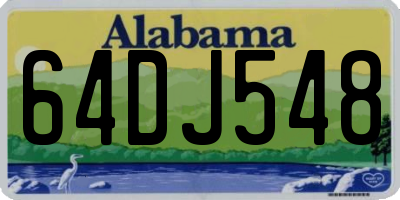 AL license plate 64DJ548