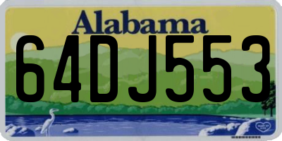 AL license plate 64DJ553