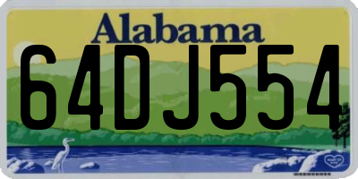AL license plate 64DJ554