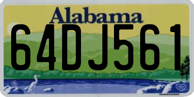 AL license plate 64DJ561
