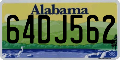 AL license plate 64DJ562