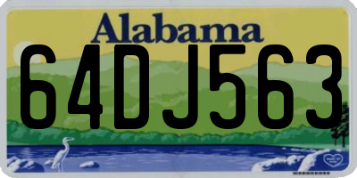 AL license plate 64DJ563
