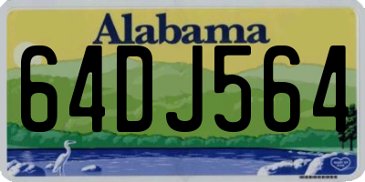AL license plate 64DJ564