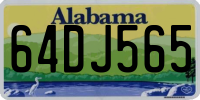 AL license plate 64DJ565