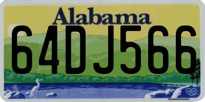 AL license plate 64DJ566