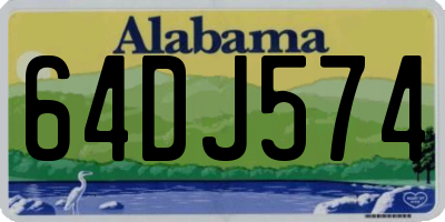 AL license plate 64DJ574