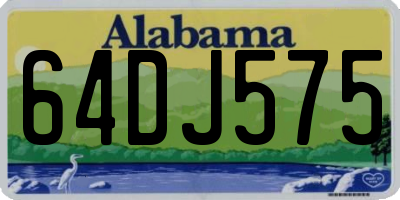 AL license plate 64DJ575
