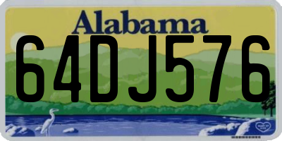 AL license plate 64DJ576
