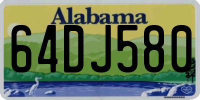 AL license plate 64DJ580