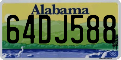 AL license plate 64DJ588