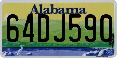 AL license plate 64DJ590
