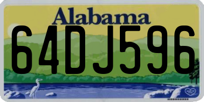 AL license plate 64DJ596