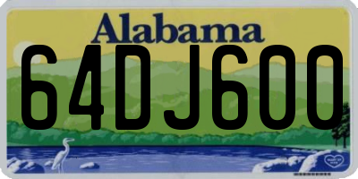AL license plate 64DJ600