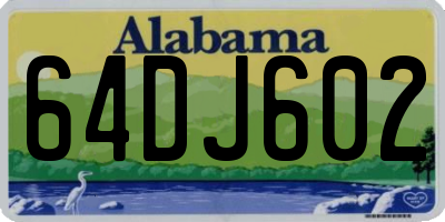 AL license plate 64DJ602