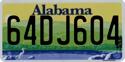 AL license plate 64DJ604