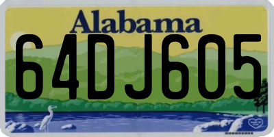 AL license plate 64DJ605