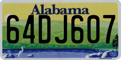 AL license plate 64DJ607