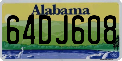 AL license plate 64DJ608