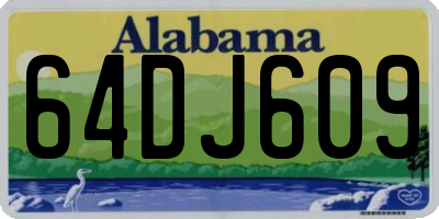 AL license plate 64DJ609
