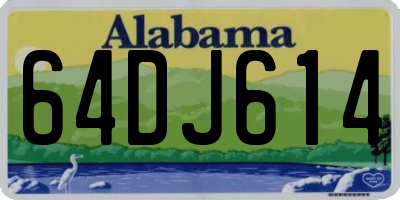 AL license plate 64DJ614