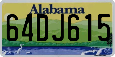 AL license plate 64DJ615