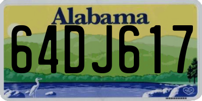 AL license plate 64DJ617