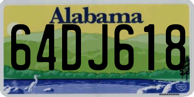 AL license plate 64DJ618