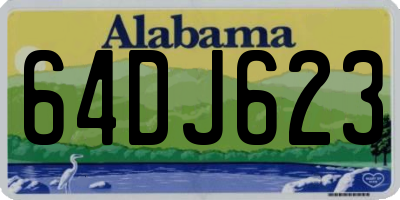 AL license plate 64DJ623