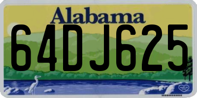 AL license plate 64DJ625