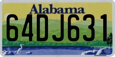 AL license plate 64DJ631