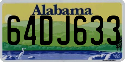 AL license plate 64DJ633