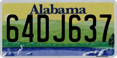 AL license plate 64DJ637