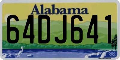 AL license plate 64DJ641