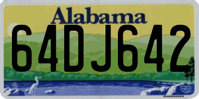 AL license plate 64DJ642