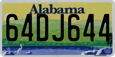 AL license plate 64DJ644