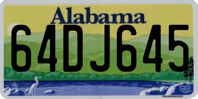 AL license plate 64DJ645