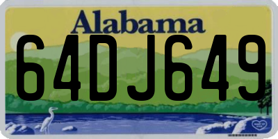 AL license plate 64DJ649